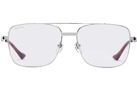 gucci 461656 i3330 1213|Gucci Square Frame Sunglasses Clear/Silver.